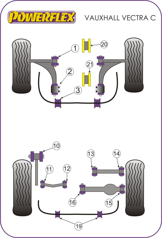 Rear Lower Engine Mount Insert (Round Centre)