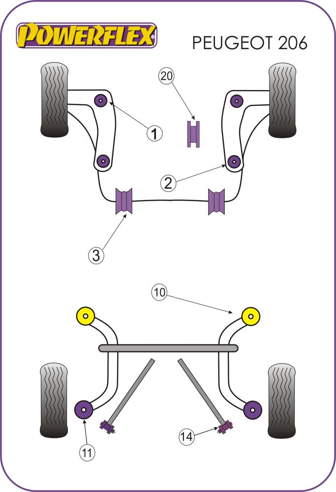 Lower Rear Engine Mount Bush - Std Diesel