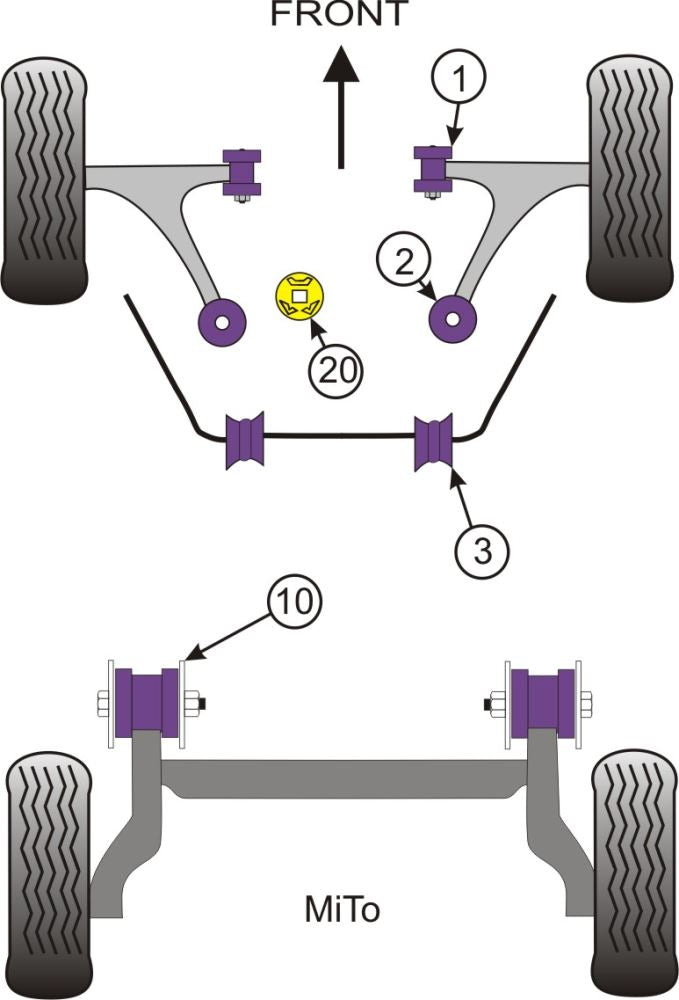 Lower Rear Engine Mount Insert