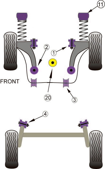 Lower Engine Mount Large Bush (Std Diesel)