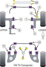 Volkswagen Diff Mounting Bush Kit of 3