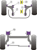 Vauxhall / Opel ASTRA MODELS HiPer Strut Steering Knuckle Front Bush