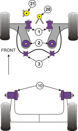 Suzuki Swift Sport MK3   Front Arm Front Bush Camber Adjustable