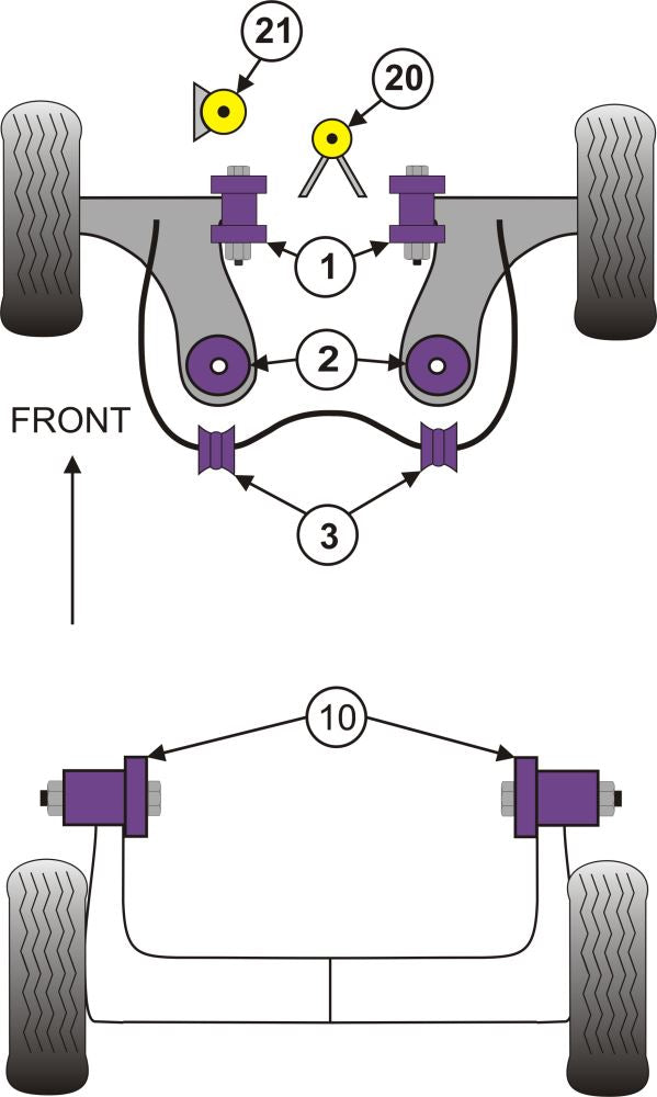 Suzuki Swift Sport MK3   Front Arm Rear Bush, Caster Adjustable