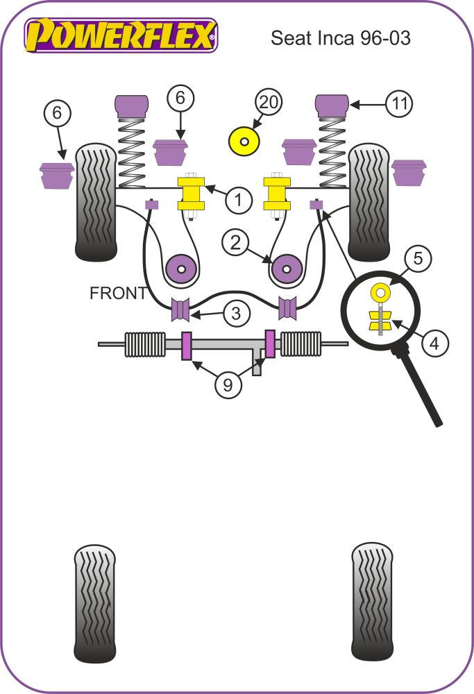 Non Power Steering Rack Mount
