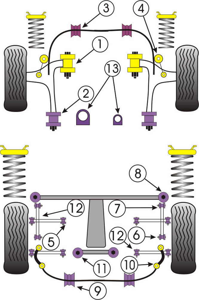 Subaru Front Arm Rear Bush - Caster Adjust