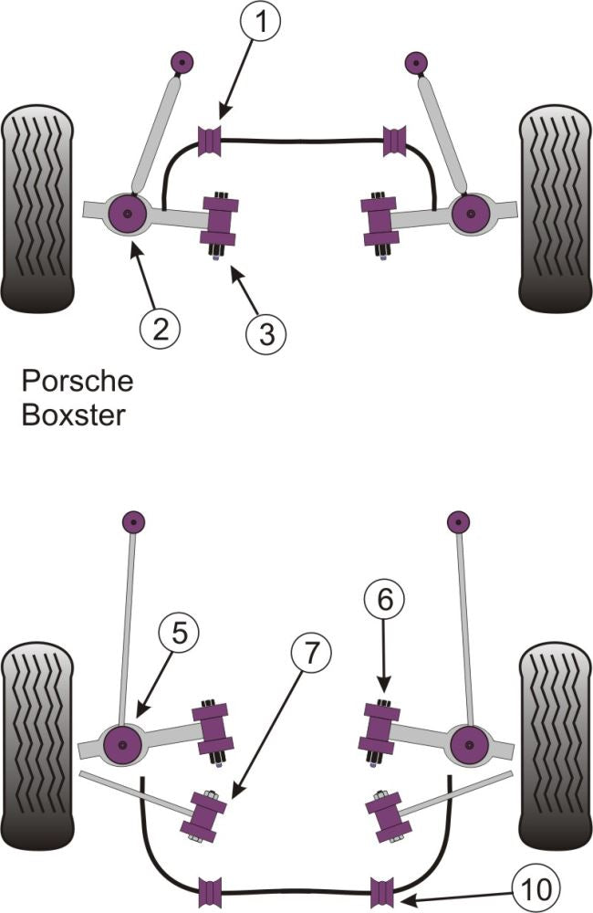 Porsche Track Control Arm & Bush Kit (Adjustable)
