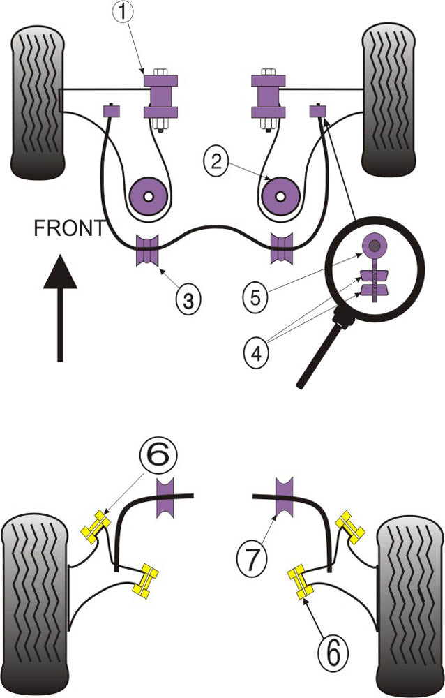 Vauxhall / Opel Rear Trailing Arm Bush