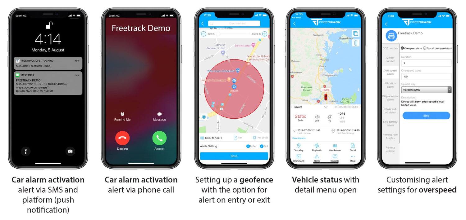 GPS Vehicle Tracker High Quality AVS 4G FREETRACK 12-36V No Ongoing Subscription