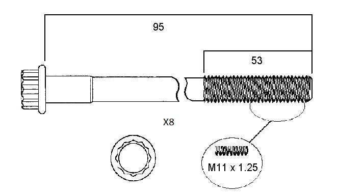 Permaseal Head Bolt Set (Single Head) to Suit Toyota Camry