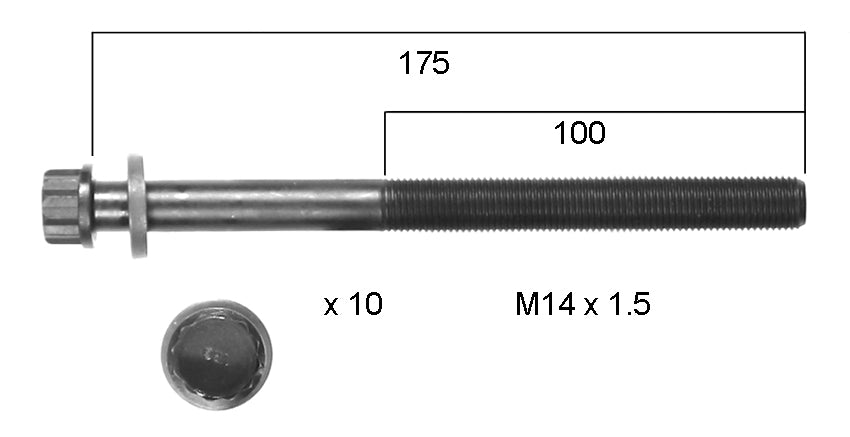Hyundai Santa FeSH81X Permaseal Head Bolt Set