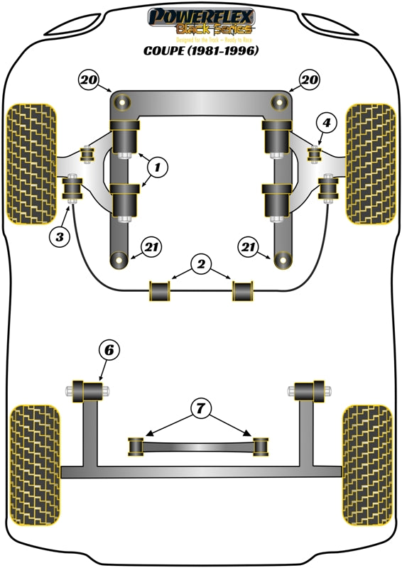 Audi 80 / 90 - inc S2/RS2 & Quattro  Front ARB Drop Link to Wishbone Bush 16mm