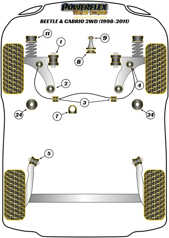Front Wishbone Rear Bush, Pattern Arm