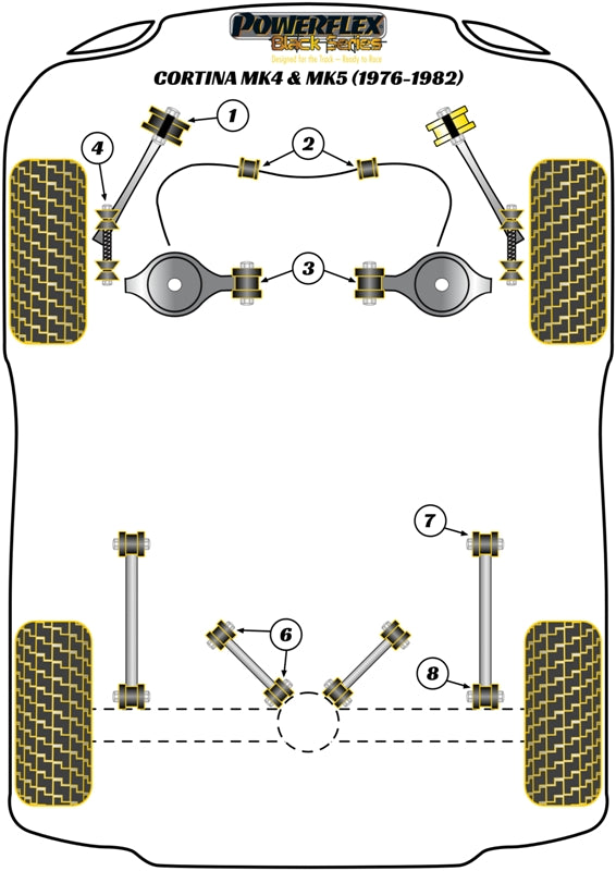 Ford Cortina Mk4,5 (1976-1982) Front Anti Roll Bar Link Set