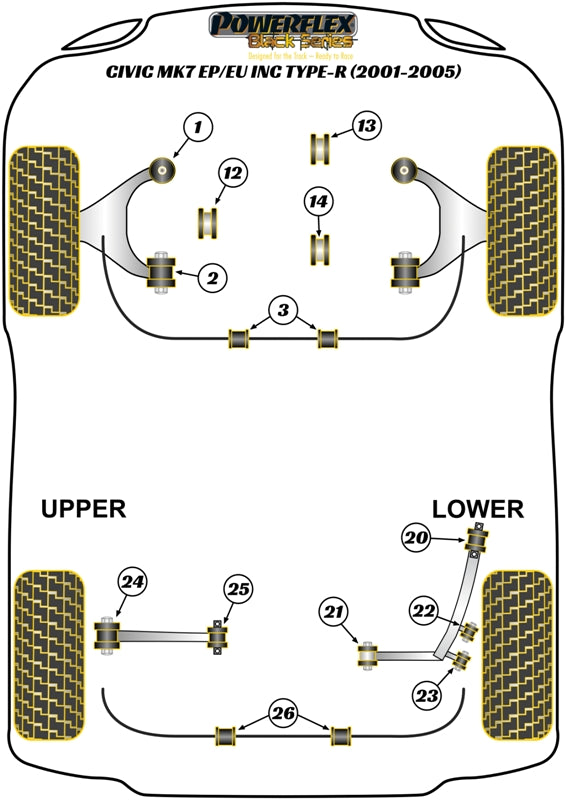 Honda Rear Upper Arm Inner Bush