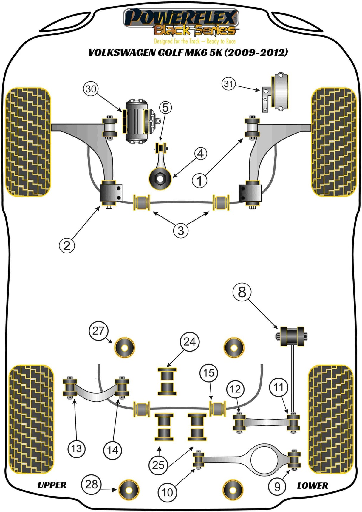 Front Wishbone Rear Bush Anti-Lift & Caster Offset