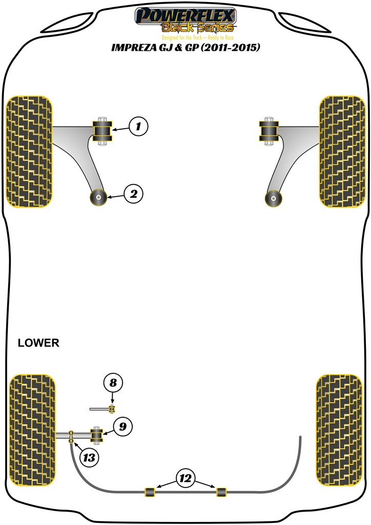 Subaru Front Wishbone Rear Bush Anti-Lift & Caster Adjust