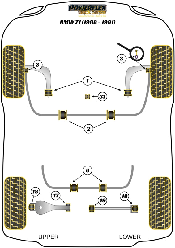 BMW Front Wishbone Rear Bush, Aluminium Outer (Concentric)