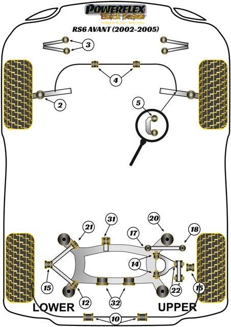 Audi A6 / S6 / RS6 Rear Subframe Mounting Bush