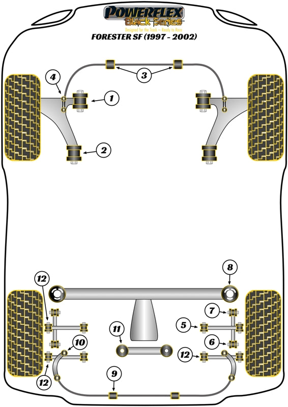 Subaru Front Arm Rear Bush - Caster Adjust