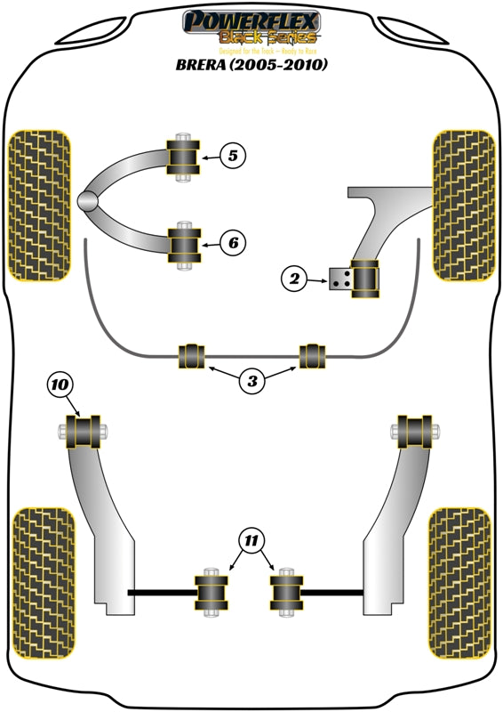 Alfa Romeo Front Lower Arm Rear Bush 46mm