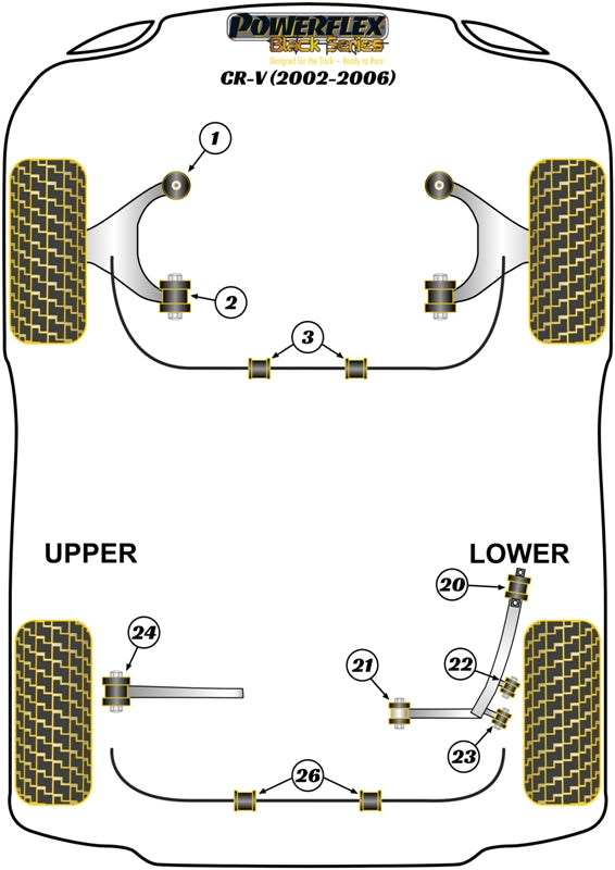 Honda Rear Lower Arm Inner Rear Bush 12mm