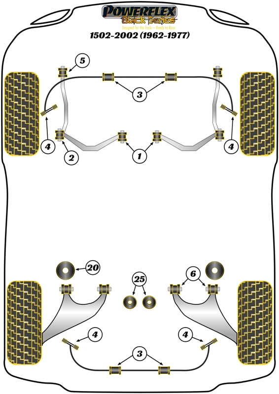 BMW 02 Series Anti Roll Bar Bush 16mm