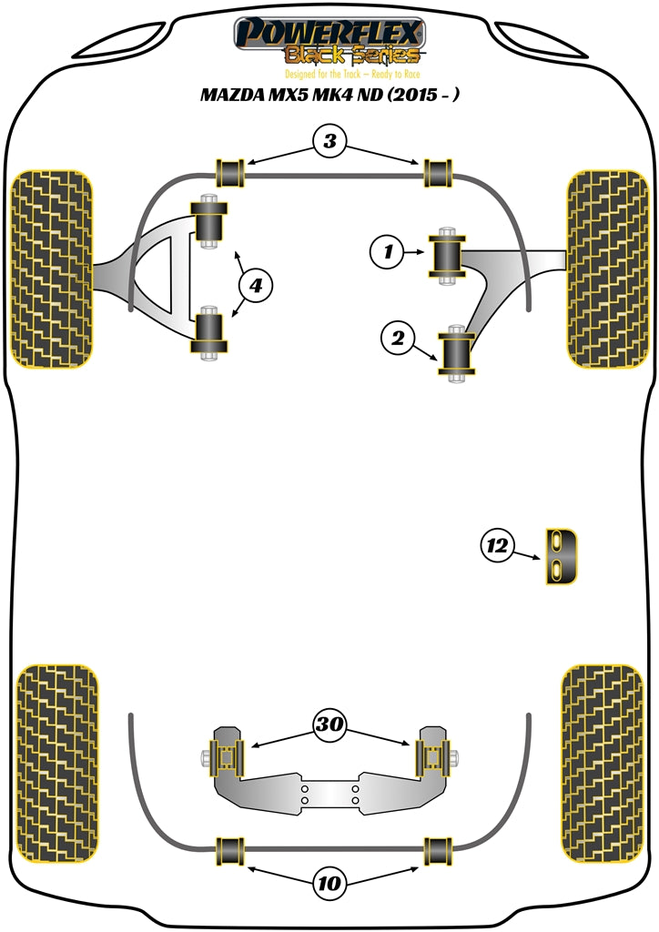 Mazda MX-5, Miata, Eunos Rear Anti Roll Bar Bush