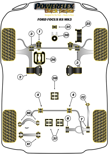 Front Anti Roll Bar To Chassis Bush 24mm