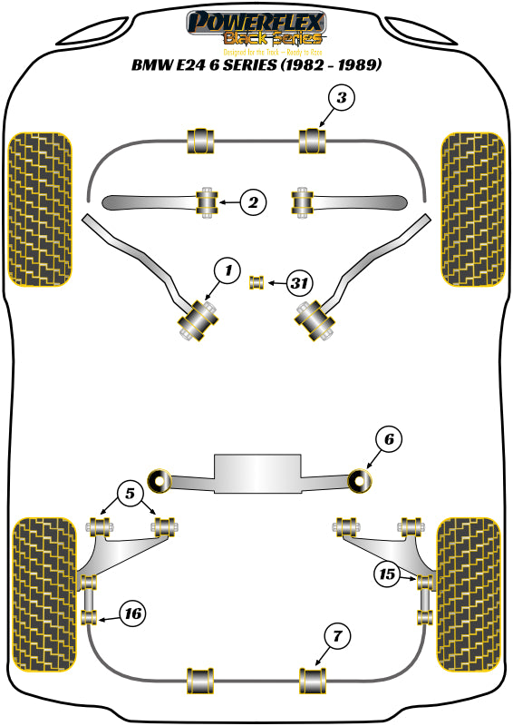 BMW Rear Anti Roll Bar Mounting Bush 15.5mm