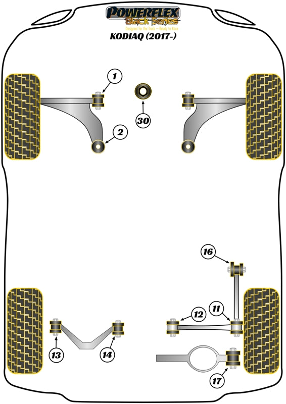 Front Wishbone Rear Bush, Caster Adjustable