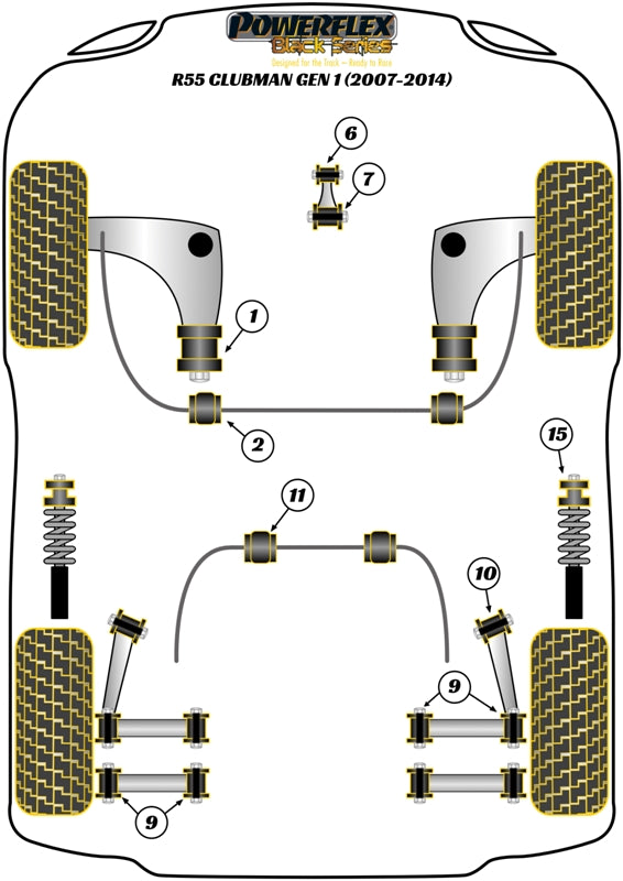 Mini Rear Trailing Arm Front Bush 60mm