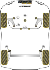 Front Wishbone Rear Bush, Caster Adjustable