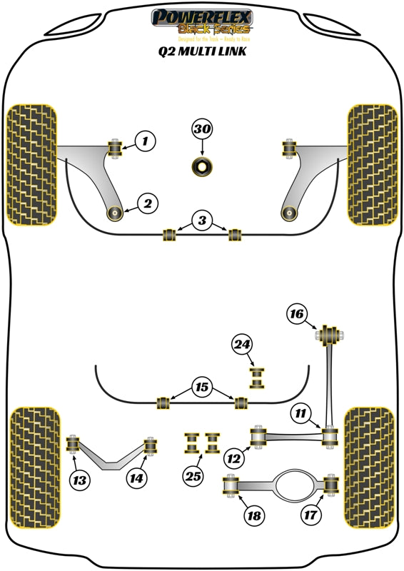 Front Wishbone Rear Bush, Caster Adjustable