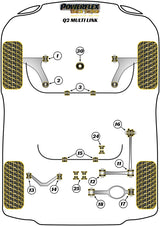 Front Wishbone Rear Bush, Caster Adjustable