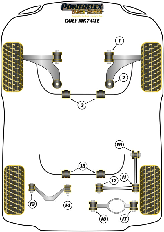Front Wishbone Rear Bush, Caster Adjustable