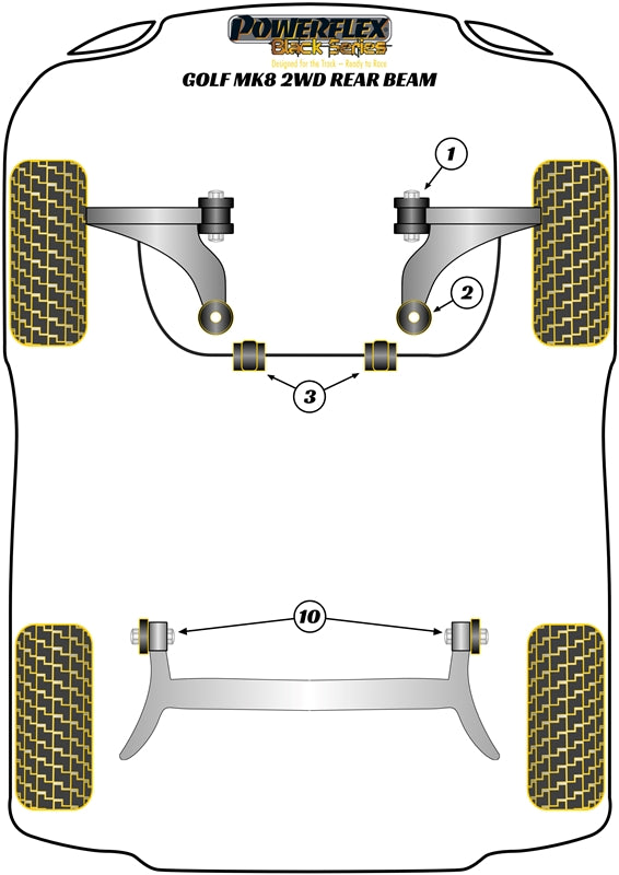 Front Wishbone Rear Bush, Caster Adjustable