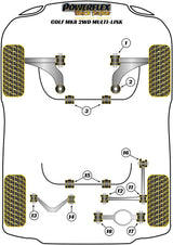 Front Wishbone Rear Bush, Caster Adjustable
