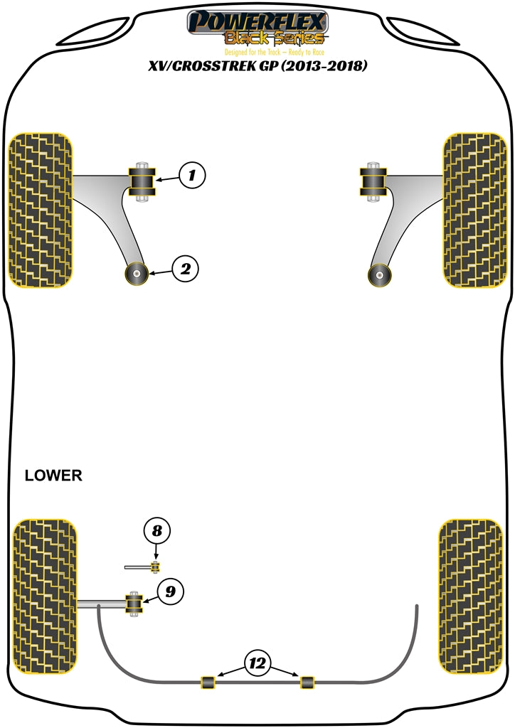 Subaru Front Wishbone Rear Bush Anti-Lift & Caster Adjust