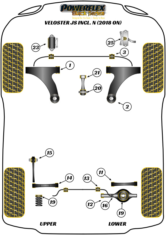 Rear Upper and Lower Spring Isolator Pads