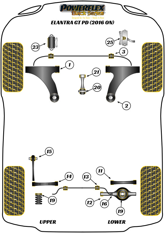 Rear Upper and Lower Spring Isolator Pads
