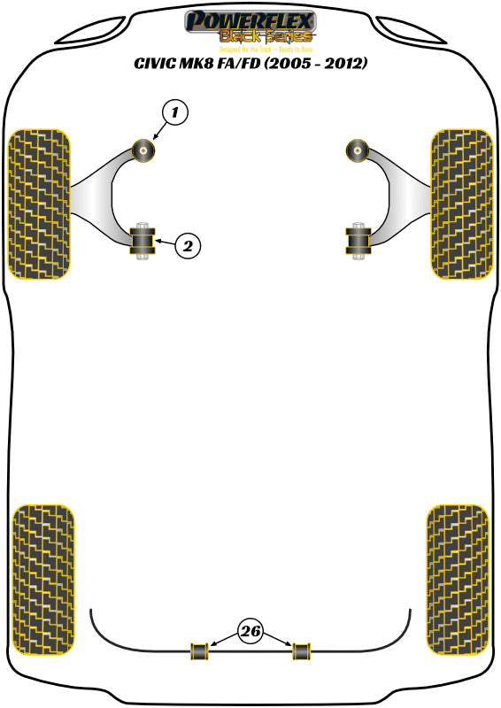 Honda Front Lower Arm Rear Bush