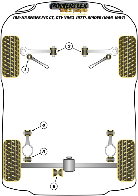 Alfa Romeo 105/115 Guilia, GT, GTA, GTV  Caster Arm To Upper Ball Joint