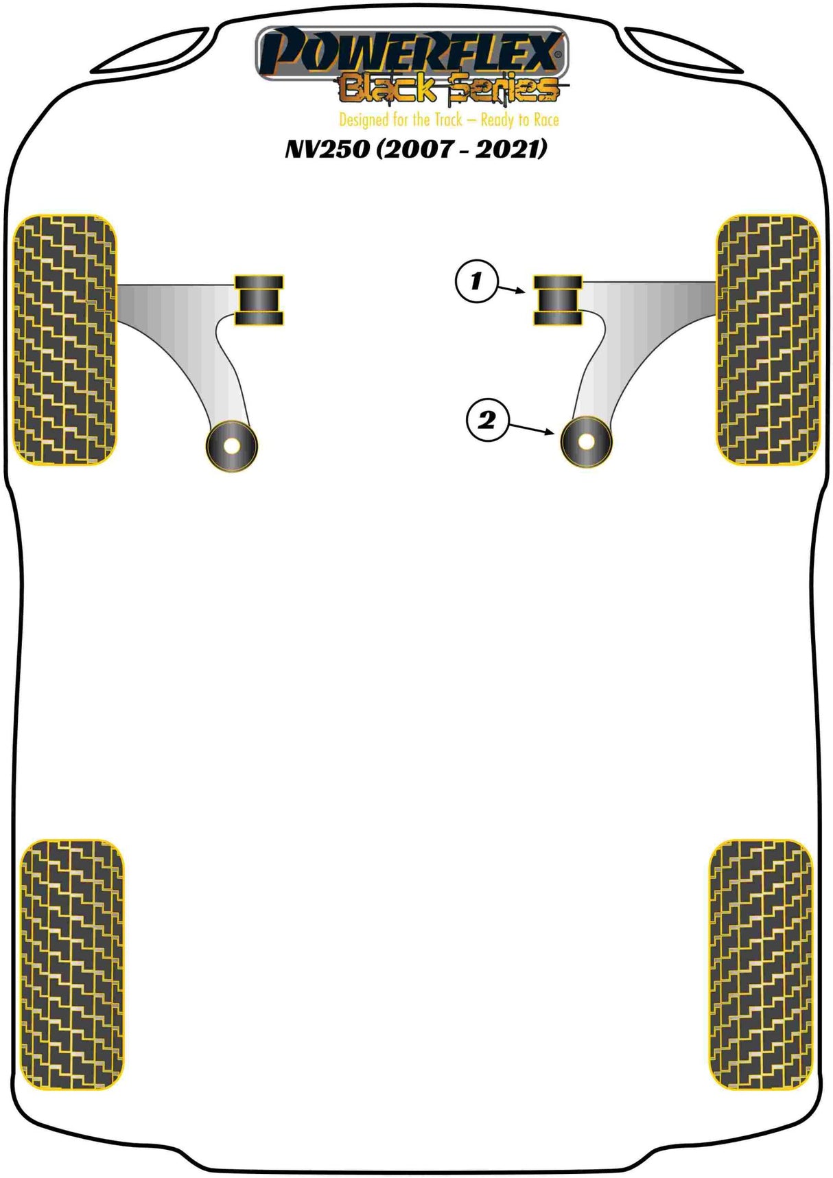 Front Arm Rear Bush Caster Offset