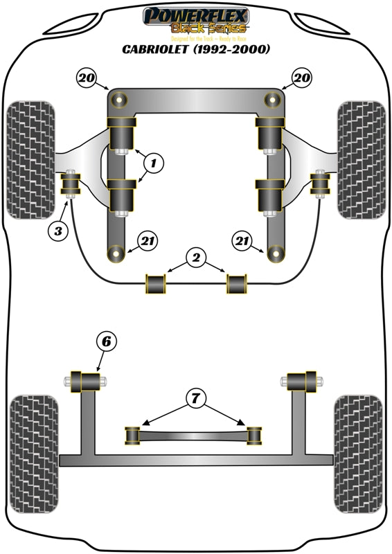 Audi 80 / 90 - inc S2/RS2 & Quattro (1976 - 2000) Front Anti Roll Bar Mount 24mm