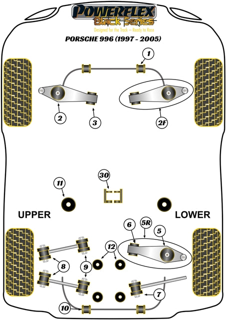 Porsche 996 (1997-2005) Gearbox Front Mounting Bush Insert Kit