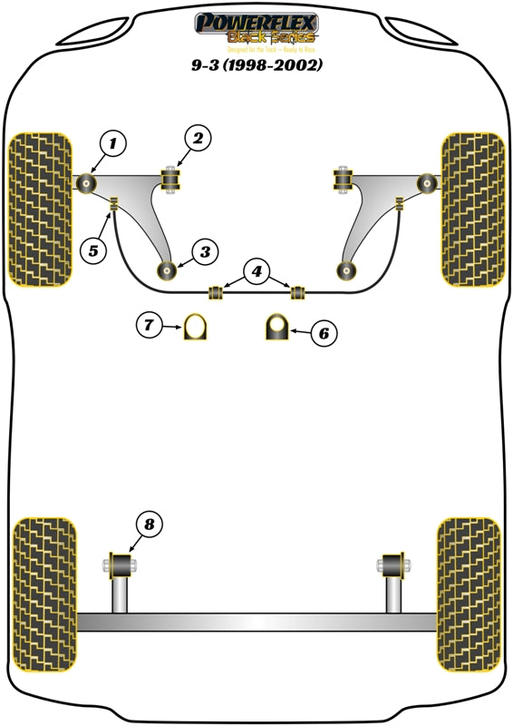 Saab Front Tie Bar Rear Bush