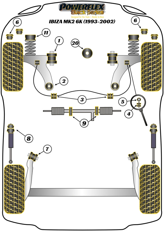 Front Lower Engine Mounting Bush & Inserts
