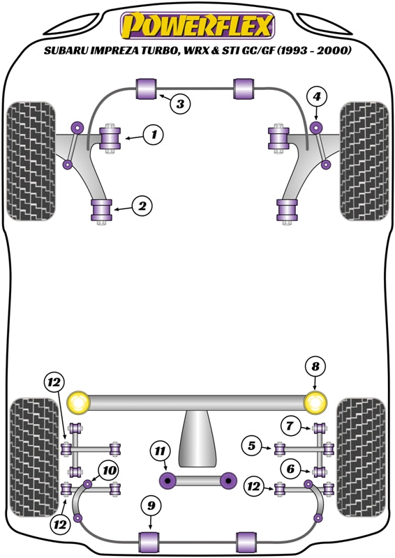 Subaru Front Arm Rear Bush - Caster Adjust