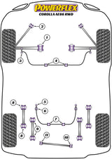 Corolla Front Anti Roll Bar Mount 21mm suits Toyota